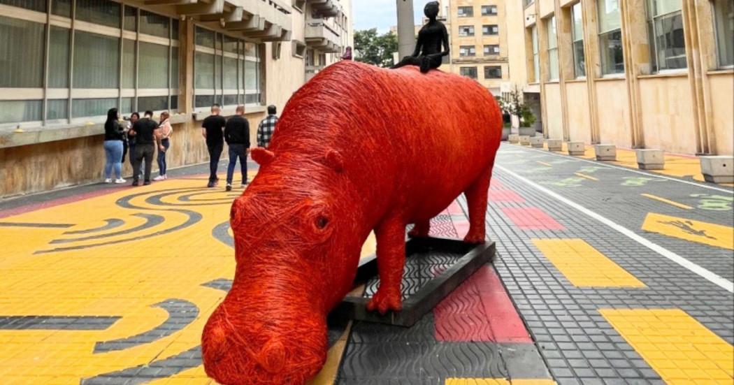 One of a kind. The resilient red hippopotamus is coming to life in Bogotá