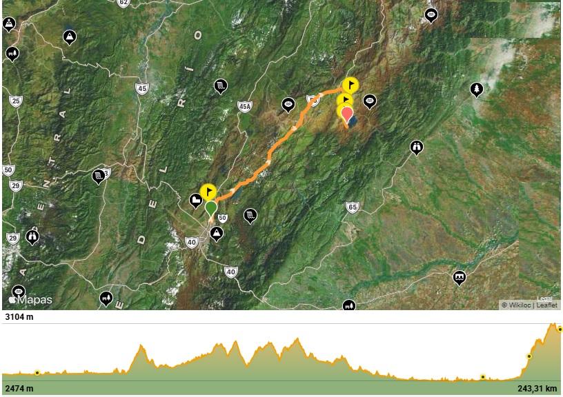 Mapa del recorrido