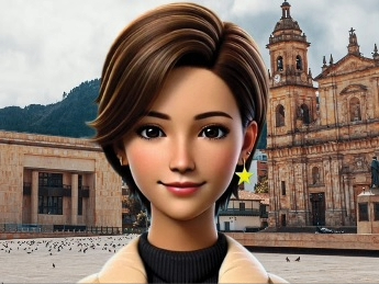 Esta es la imagen de Candelaria, la 'veci' que te orientará cuando necesites información sobre sitios turísticos en Bogotá.
