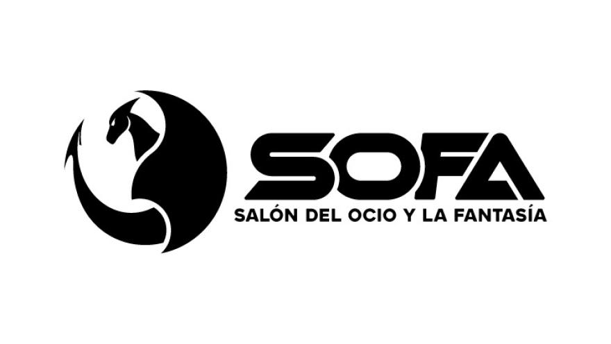 Logo oficial de SOFA y su organizador, evento que celebra la creatividad, la cultura geek y el entretenimiento.
