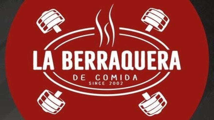 Logo de La Berraquera de Comida, con una identidad gráfica inspirada en hamburguesas y parrilla.